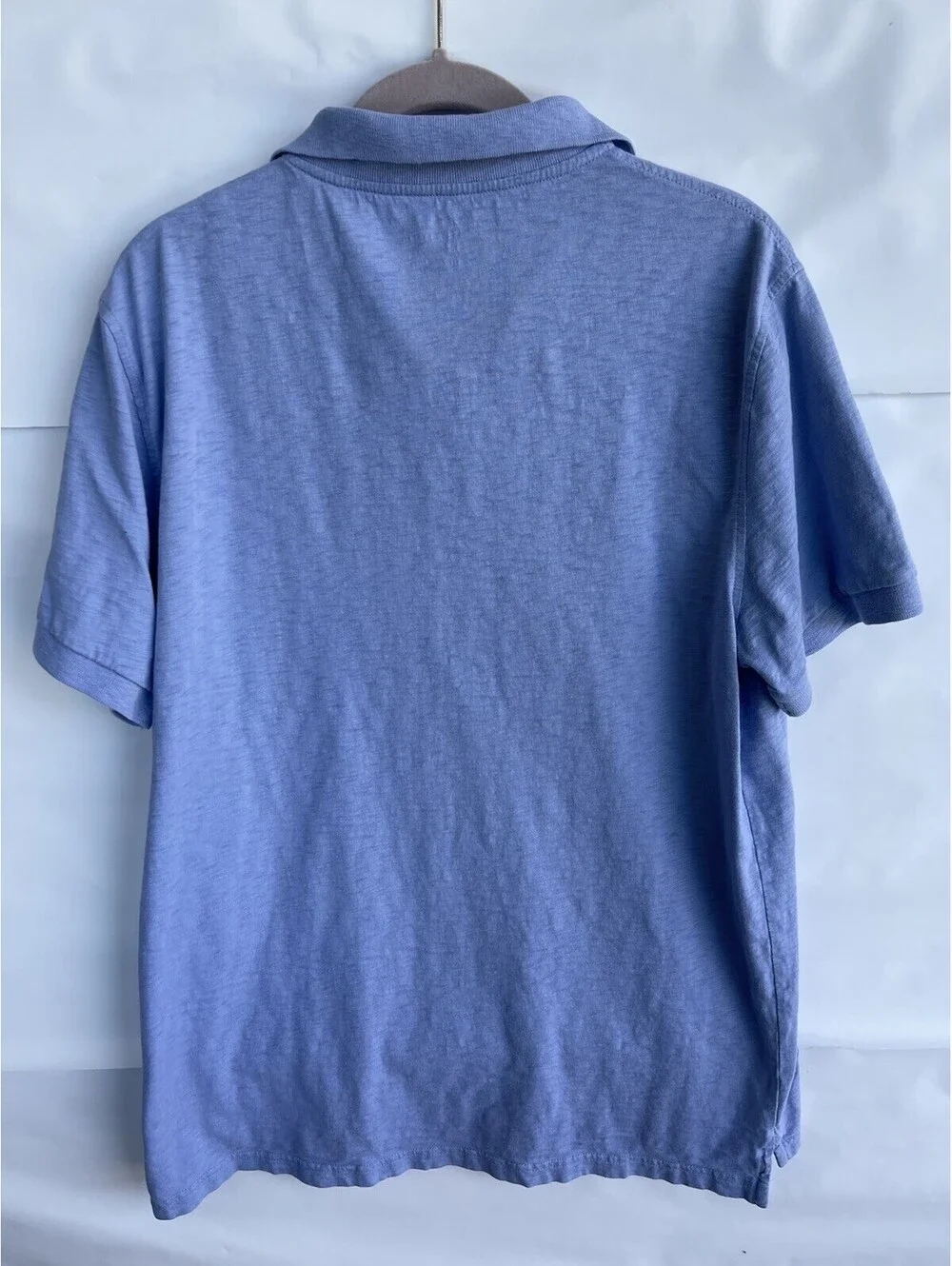 J. Crew Mens Golf Polo Shirt 100% Cotton Short Sleeve Slit Hem Purple Sz. Large.